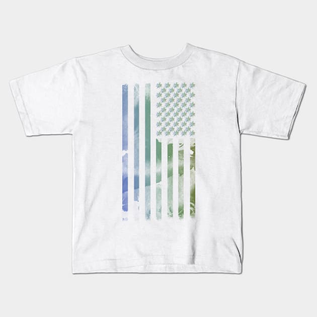 United States Of Tropics Kids T-Shirt by ruifaria